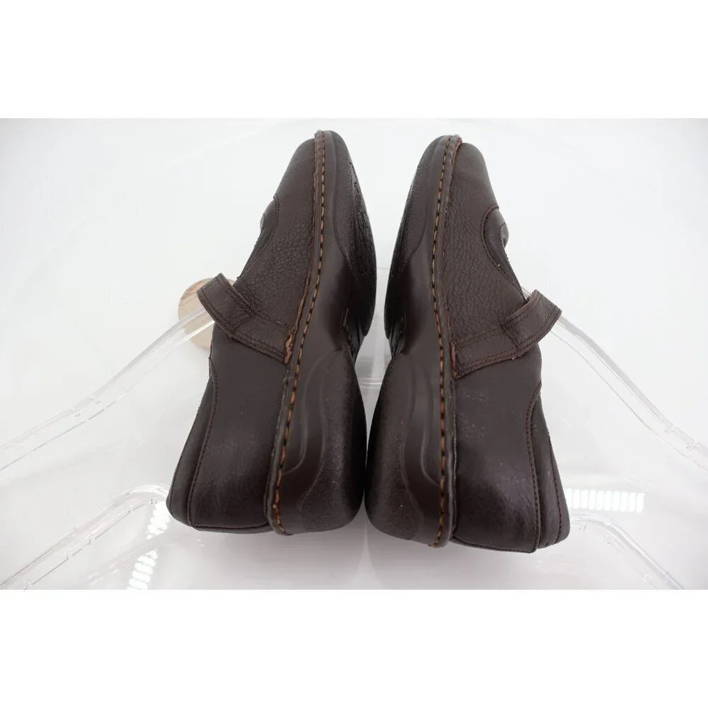 Born Girls Mary Jane Shoe Size 5 Brown Leather Flat Opanka Comfy Casual